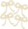 4 Pcs Bow Decorations Cream Bow Balloons for Girl Women Bow Themed Party Decorations Giant Foil Beige Balloons for Baby Shower Gender Reveal Decor Party Supplies